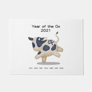 Paillasson Année du boeuf chinois Zodiac 20021 mignon