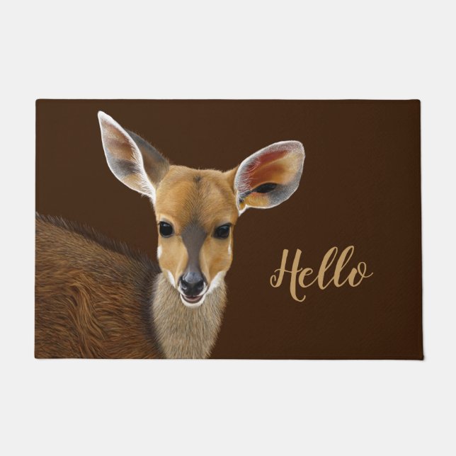 Paillasson Antelope Bushbuck Young African Deer Drawing (Devant)