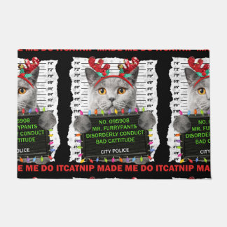 Paillasson Apportez Noël laid pour chat maman chat papa chat