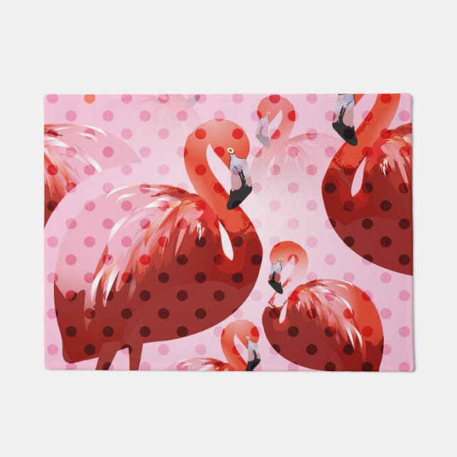 Paillasson Aquarelle Flamingo Patte (Devant)