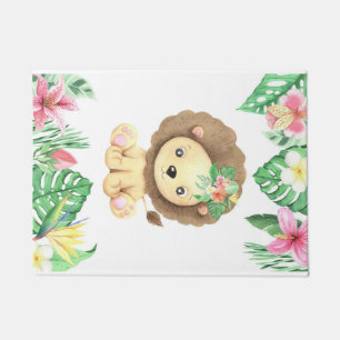 Paillasson Aquarelle Lion Flower