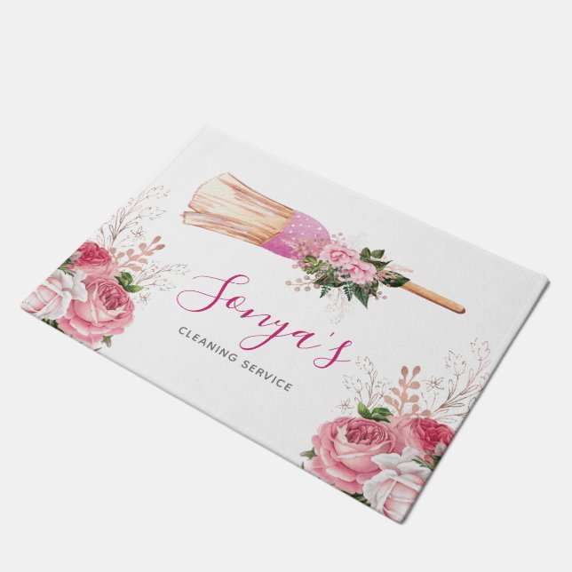 Paillasson Aquarelle Service de nettoyage d'entreprise Salle  (Incliné)