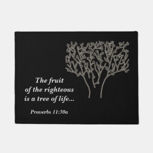Paillasson Arbre de natte de vers de bible de la vie