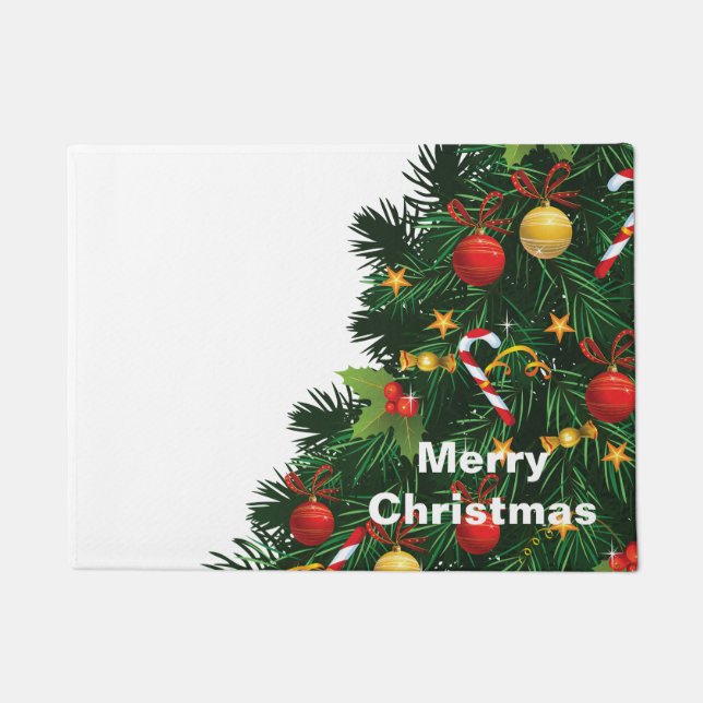 Paillasson Arbre de Noël décoré (Devant)