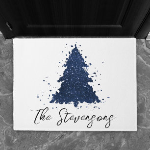 Paillasson Arbre de Noël Moody   Classy Navy Blue Custom