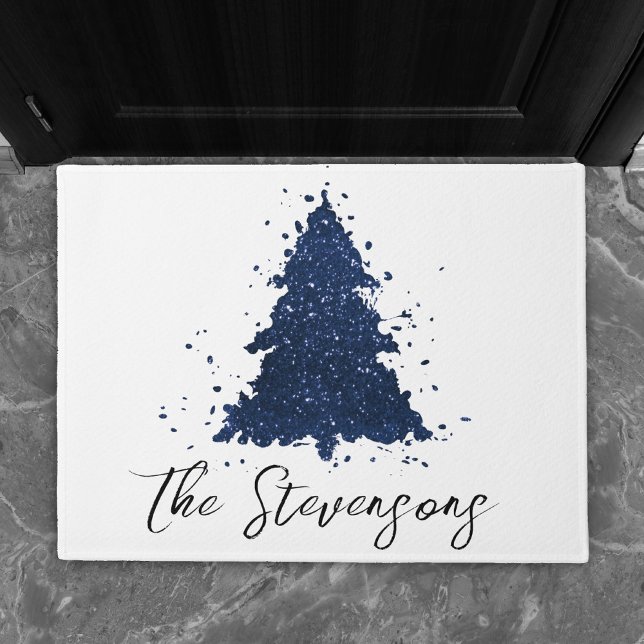 Paillasson Arbre de Noël Moody | Classy Navy Blue Custom (Créateur téléchargé)