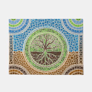 Paillasson Arbre de Yggdrasil- de l'art #1 de point de la vie