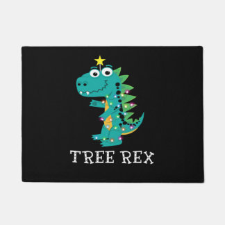 Paillasson Arbre Rex. Animal Pun Dinosaur Dinosaur Noël Paja