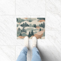 Arbres et montagnes Boho Résumé Conception