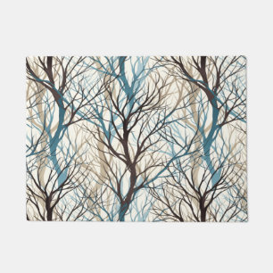Paillasson Arbres turquoises bruns Abstraits