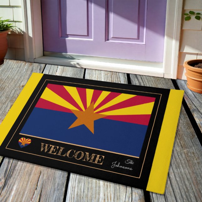 Paillasson Arizona et Arizona Drapeau mat / sports États-Unis (Créateur téléchargé)