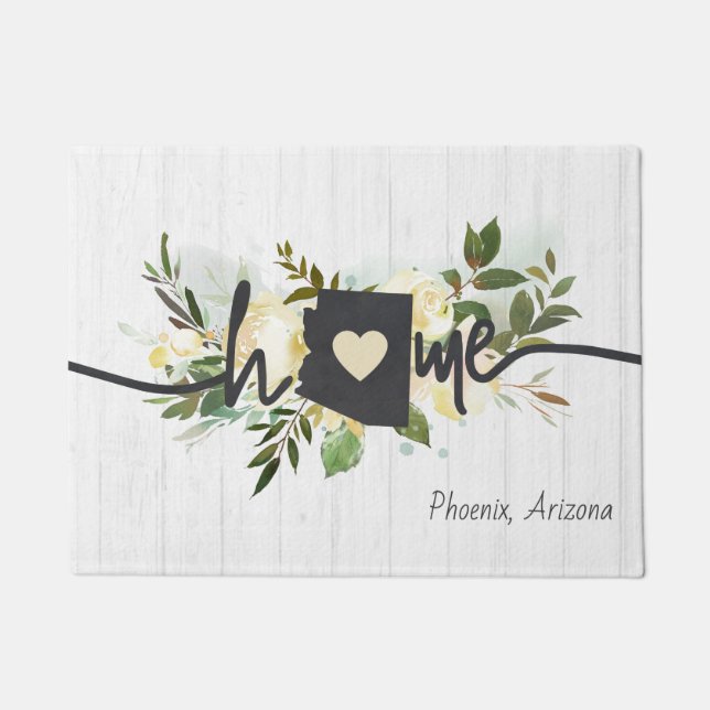 Paillasson Arizona State Personnalisé Votre Maison Ville Rust (Devant)