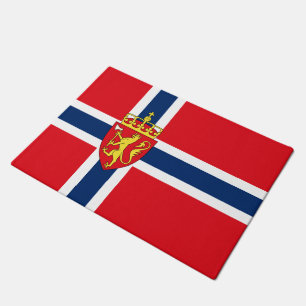 Paillasson Armoiries de la Norvège sur le drapeau de la Norv