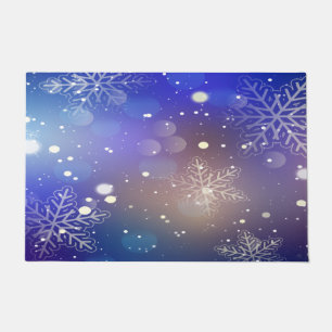 Paillasson Arrière - plan brillant de flocon de neige de Noël