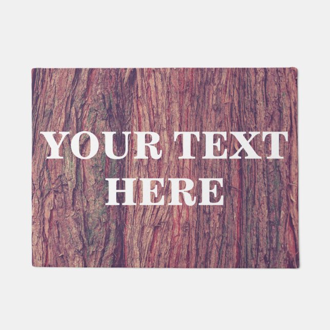 Paillasson Arrière - plan en bois de bambou personnalisé (Devant)