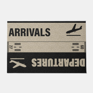 Paillasson Arrivées & Départs Port, avion Mat