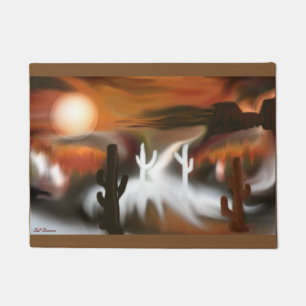 Paillasson Art abstrait du feu et de glace de sud-ouest