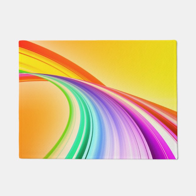 Paillasson Art Abstrait Jaune Orange Arrière - plan-10527 (Devant)