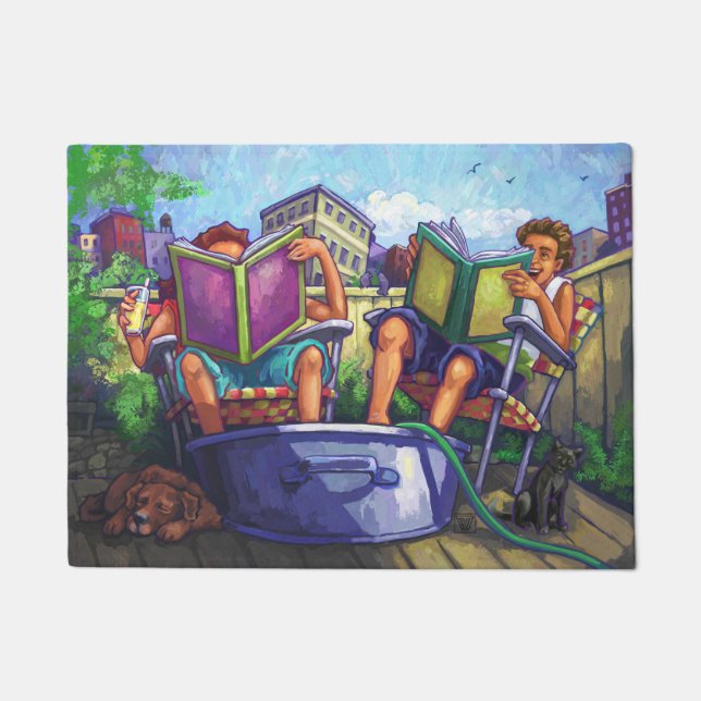 Paillasson Art de lecture en été (Devant)