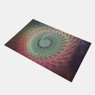 Paillasson Art fractal abstrait moderne coloré escargot