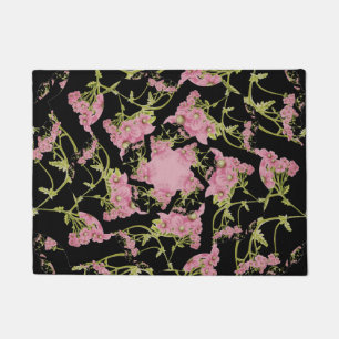 Paillasson Art fractal d'Achille rose et noir