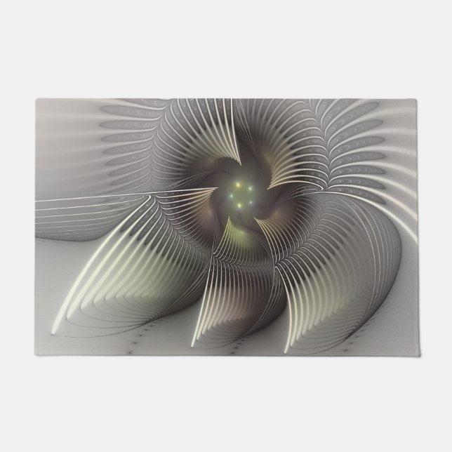 Paillasson Art fractal forme 3D abstraite moderne (Devant)