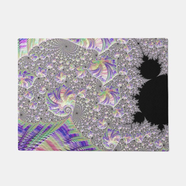 Paillasson Art fractal psychédélique funky trippy (Devant)