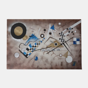 Paillasson Art moderne de la moitié du siècle abstraite de
