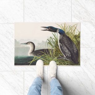 Paillasson Art Naturel Vintage Audubon Plongeon Huard Oiseau