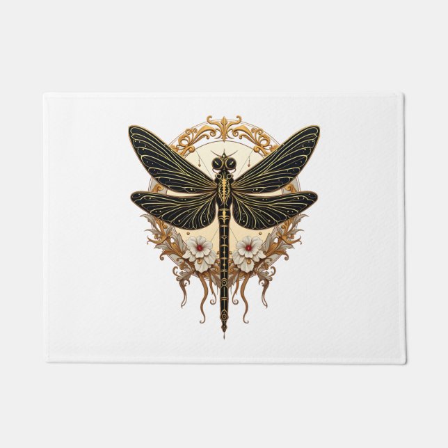 Paillasson Art Nouveau Dragonfly Elegant Steampunk (Devant)