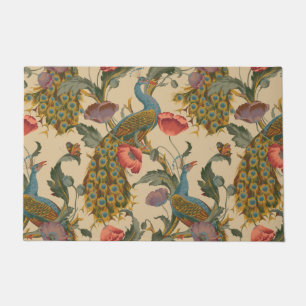 Paillasson Art Nouveau vintage 1890 Le Motif Peacock