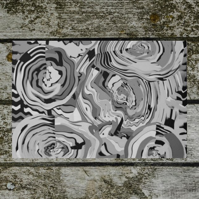 Paillasson Art original Floral Gris & Noir Design à l'extérie (Rustic floral original art,  front doormat. Comes in beautiful shades of gray & black. Perfect gift.)
