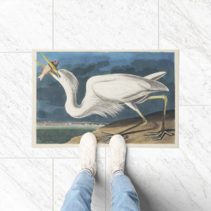 Paillasson Art Vintage Audubon Grande Aigrette Américaine