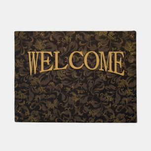 Paillasson Aspect Broderie Marron