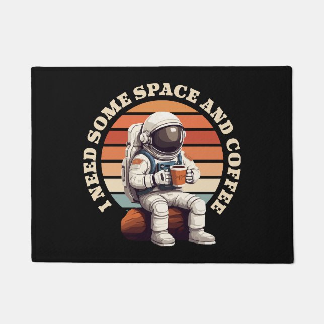 Paillasson Astronaute buvant du café (Devant)