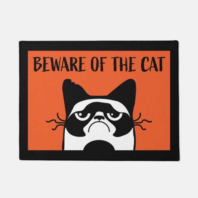 PAILLASSON ATTENTION AU CHAT DOORMAT (Devant)