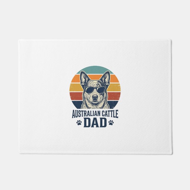 Paillasson Australian Cattle Dog Dad Vintage Sunset Shirt_1 (Devant)