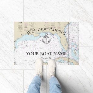 Paillasson 🌊 ⚓ Authentique Golfe Vintage du Mexique Nautique