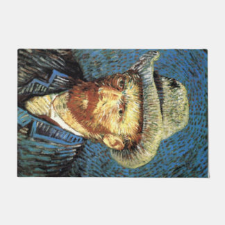 Paillasson Auto-Portriat avec Casquette grisé