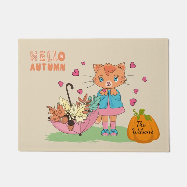 Paillasson Automne Automne Kitty Doormat (Devant)