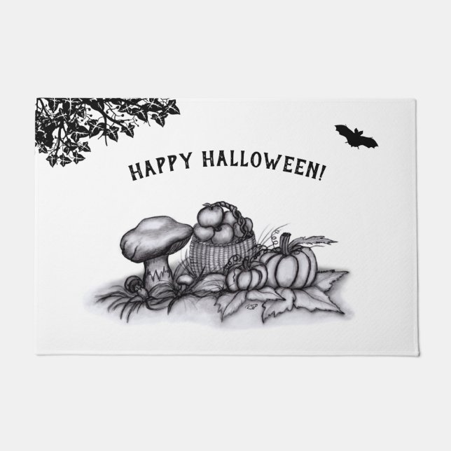 Paillasson Automne, Bonne Halloween ! (Devant)