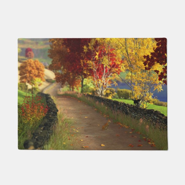 Paillasson Automne dans le mat de verre (Devant)