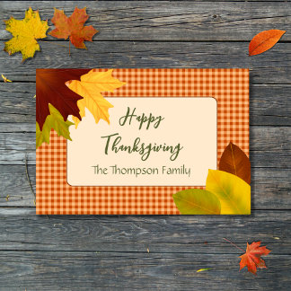 Paillasson Automne En vichy Thanksgiving Doormat