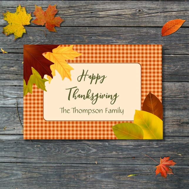 Paillasson Automne En vichy Thanksgiving Doormat (Créateur téléchargé)