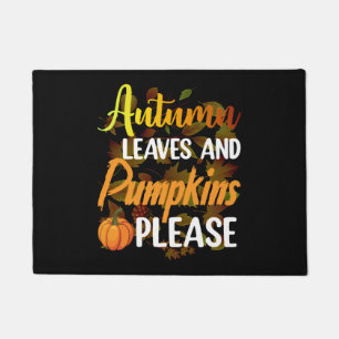 Paillasson Autumn leaves and pumkins please funny halloween