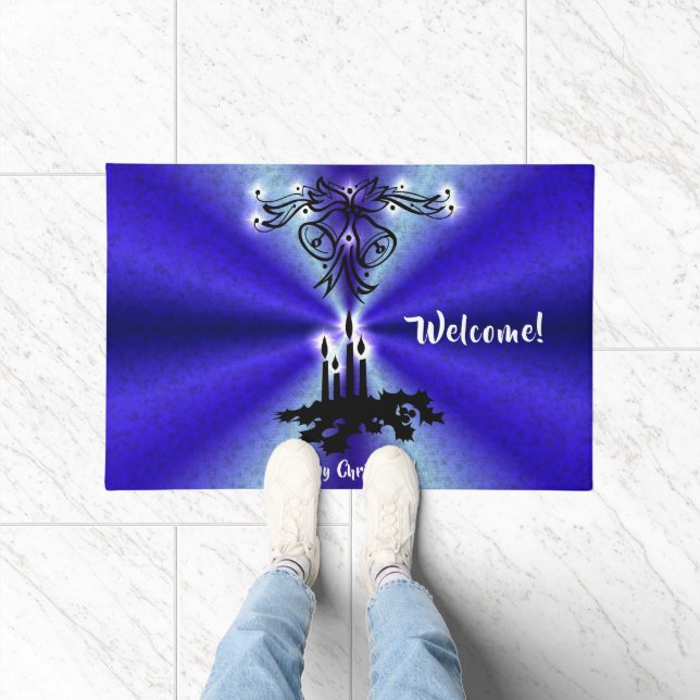 Paillasson Avent, Artdeco de Noël sur Blue Green Rainbow (Intérieur)