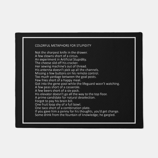 Paillasson Awesome Plaisanteries personnalisées couleur porte (Devant)