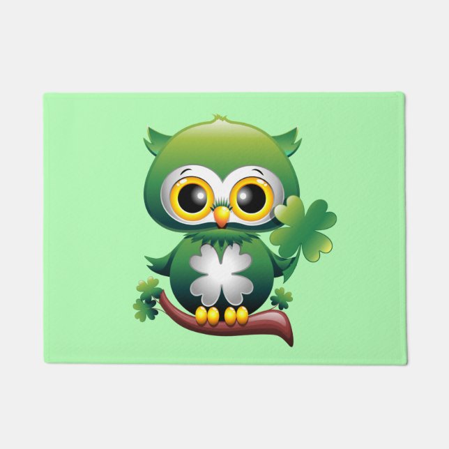 Paillasson Baby Owl St Patrick Paddy Cartoon (Devant)