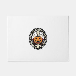 Paillasson Badge de citrouille de vampire faisant pousser mes