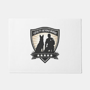 Paillasson Badge de police K9 vintage Loyalty Beyond Words Ve